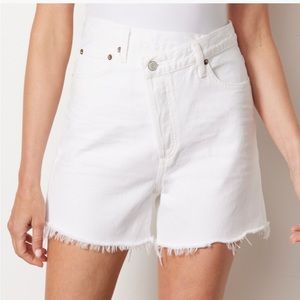 AGOLDE Criss Cross Shorts White